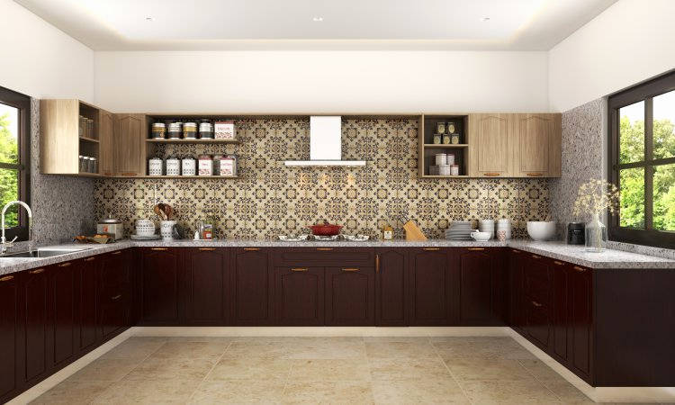Tủ bếp Acrylic với tông màu trầm